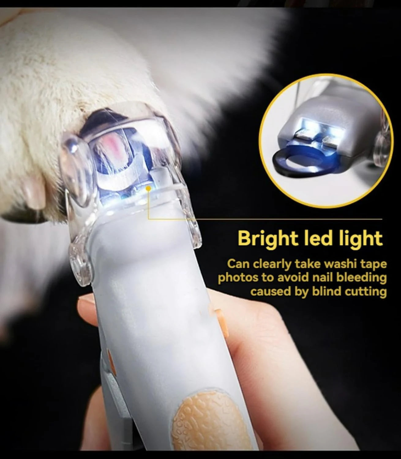 Professional Pet Nail Clipper Scissors With LED Light Cat Dog Nail Clipper Tool Scissors Nail Toeclaw Cutter Scissors Pet Supply ，Professional Grooming Supplies