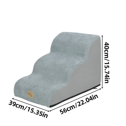 Pet Training Stairs With Removable Cover, Non Slip Surface
