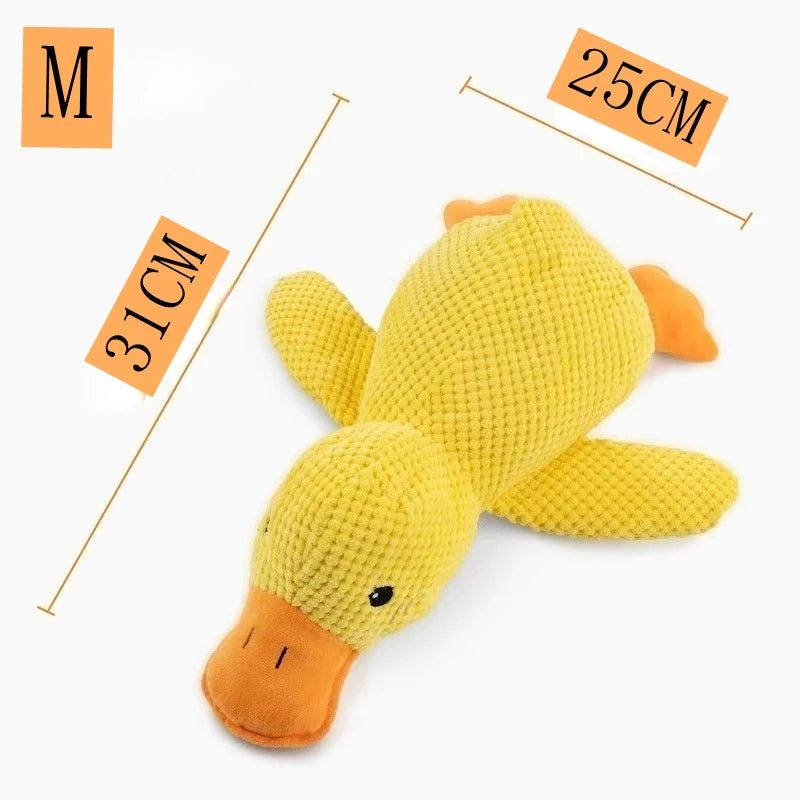 Duck Plush Squeaky Bite Resistant Dog Toy For Anxiety Relief
