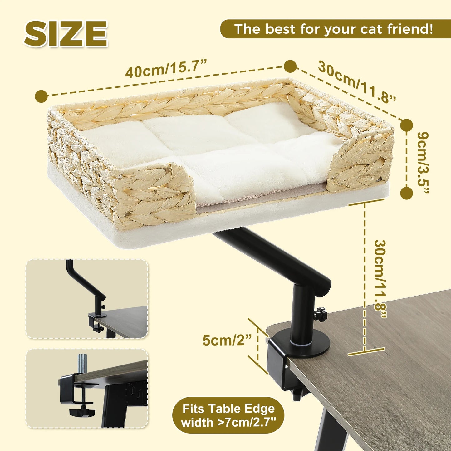 PAWZ Road Cat Desk Bed With 360 Degree Rotatable Stand