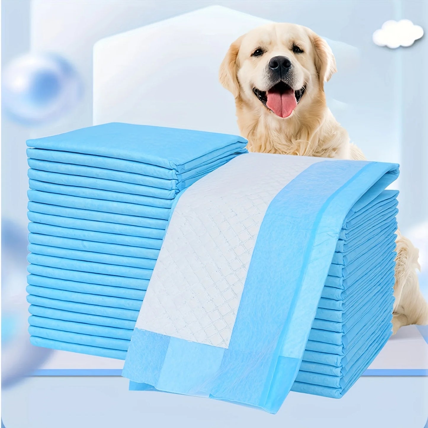 XXXL 30x55inch/40count, 31x37inch/60count, 32*48in/40/80 Thickened 8-Layer Super Absorbent Dog Pee Pads, Extra Large Leak-Proof Odor-Resistant Training Pads, Suitable for Cats And Dogs, Disposable Quick-Dry Anti-Wet Pee Pads,