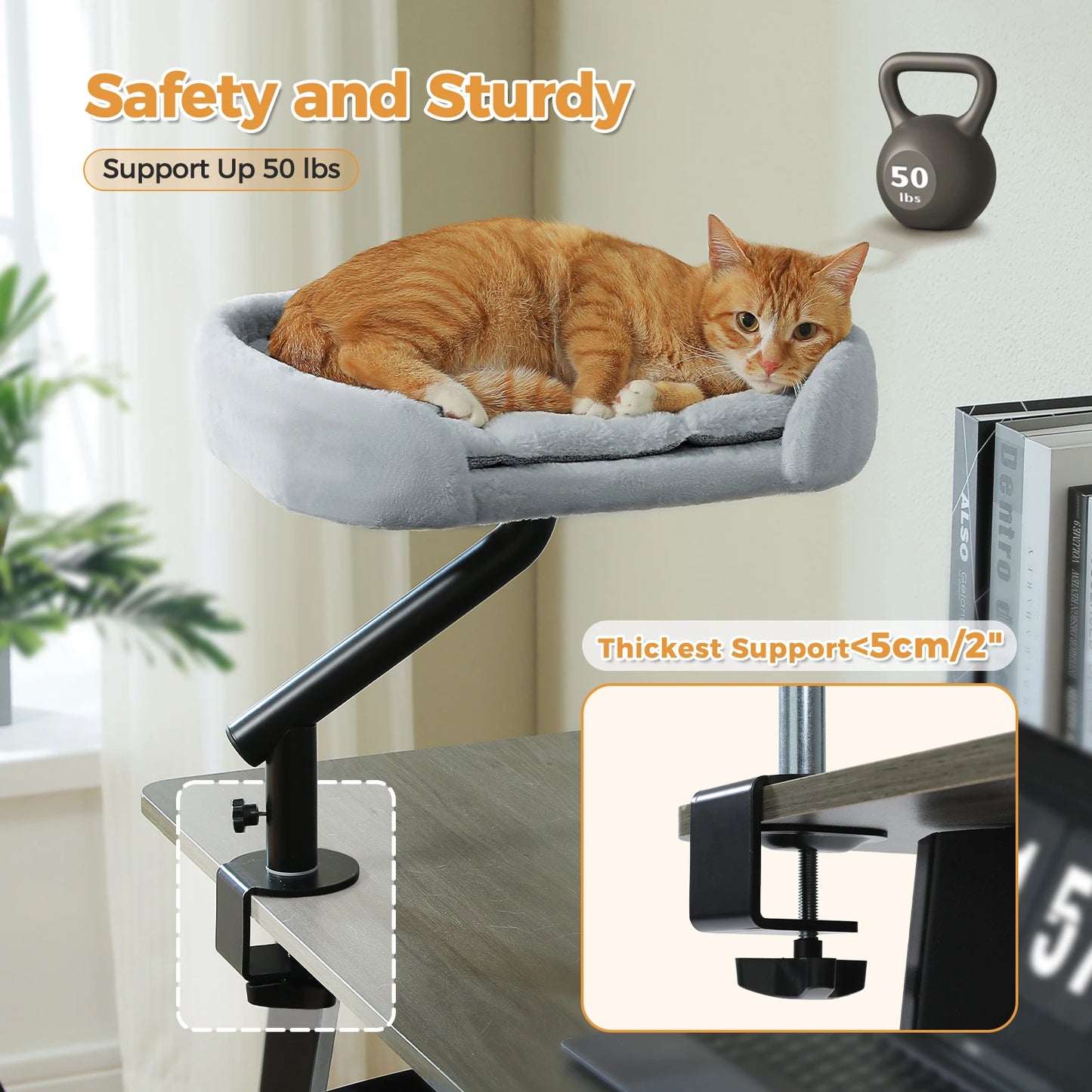 PAWZ Road Cat Desk Bed With 360 Degree Rotatable Stand