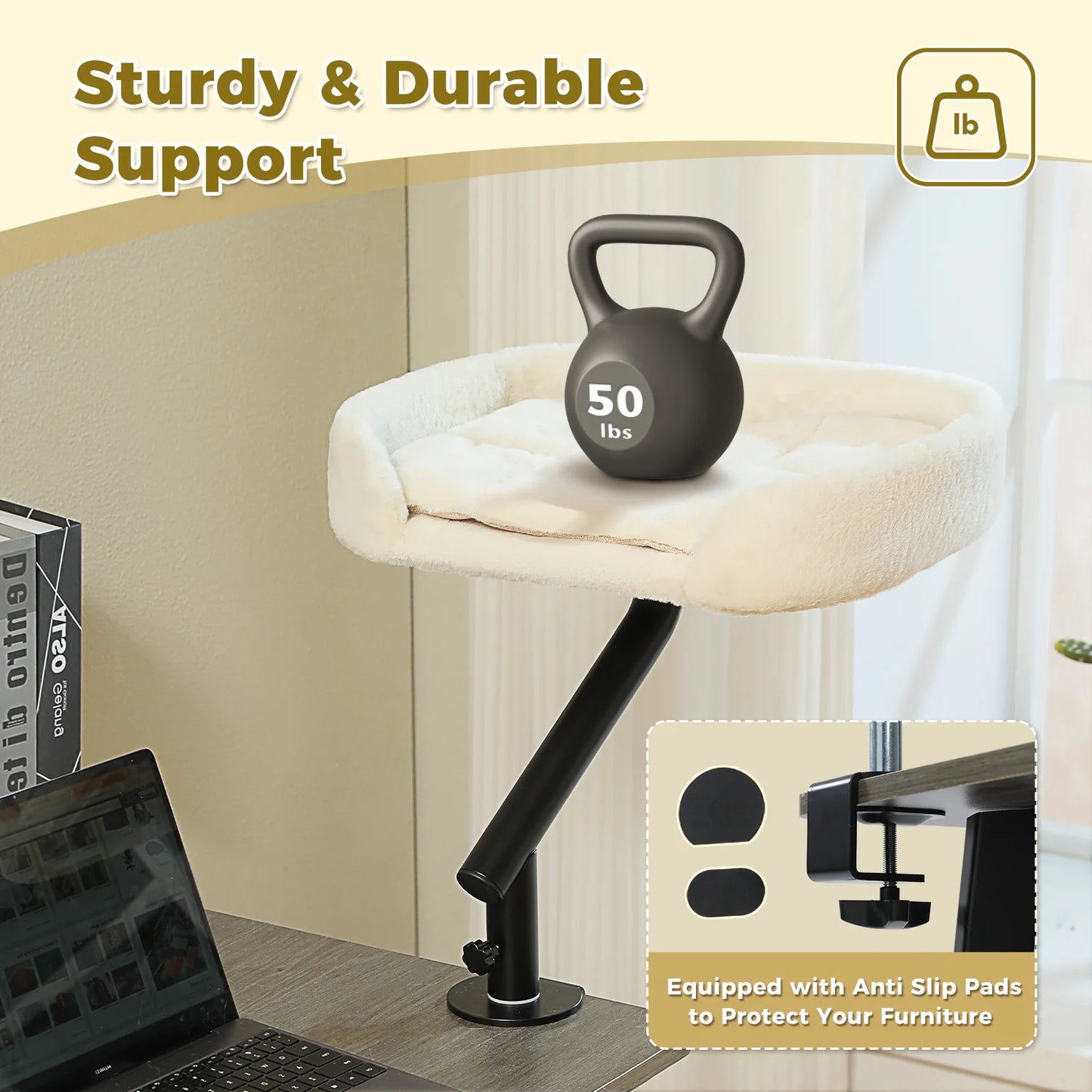 PAWZ Road Cat Desk Bed With 360 Degree Rotatable Stand