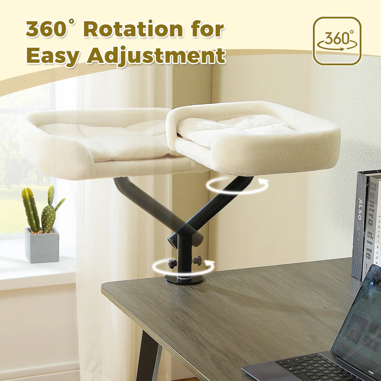 PAWZ Road Cat Desk Bed With 360 Degree Rotatable Stand