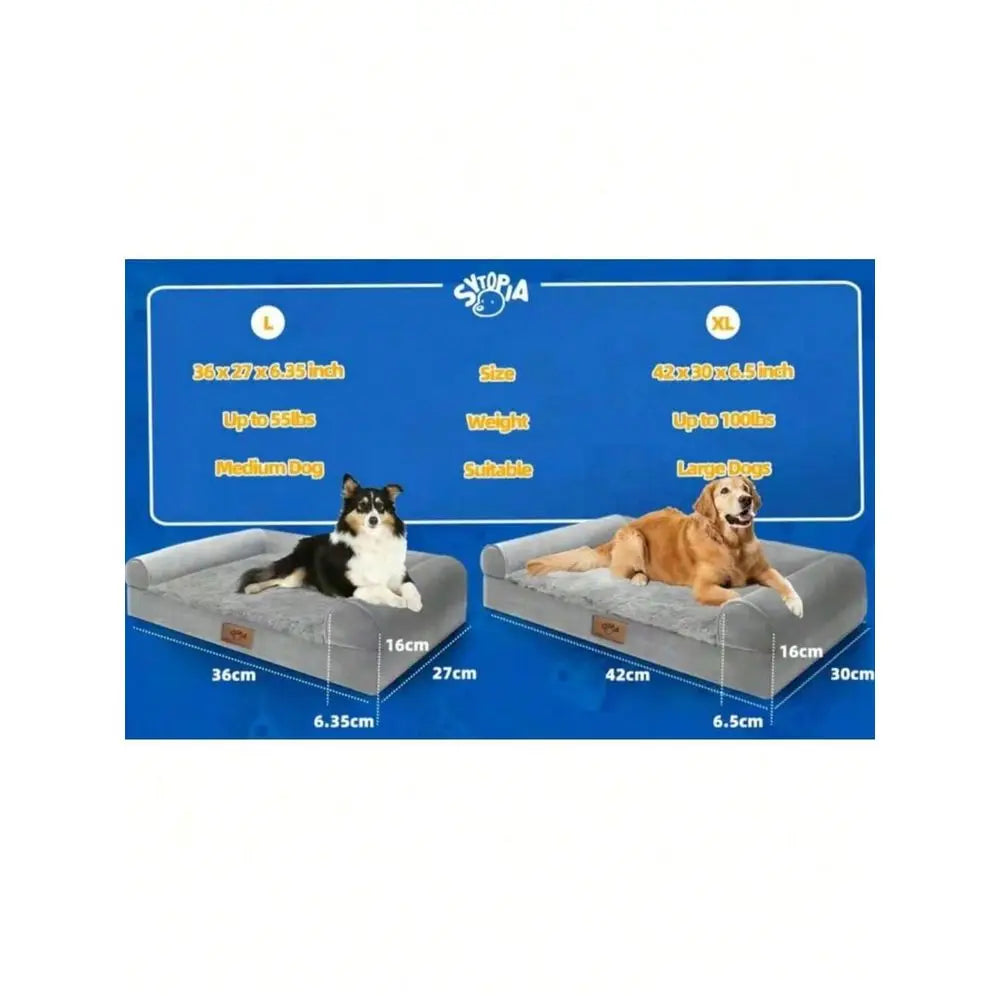 Waterproof Memory Foam Dog Bed With Sides And Egg Crate