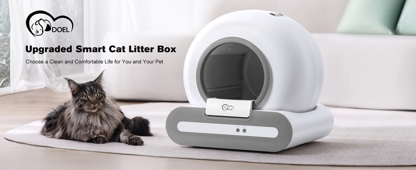 DOEL Self Cleaning Cat Litter Box With App Control
