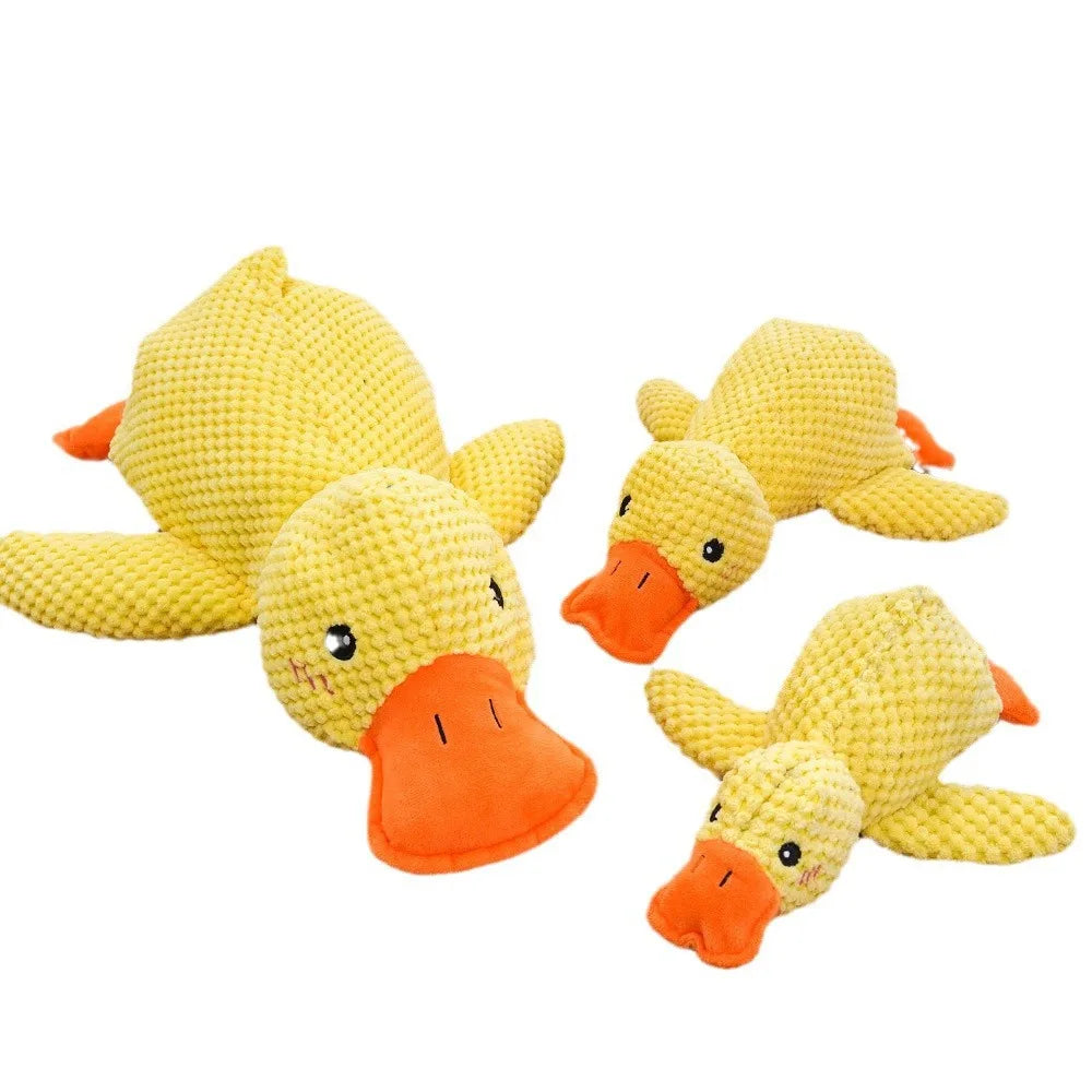 Duck Plush Squeaky Bite Resistant Dog Toy For Anxiety Relief