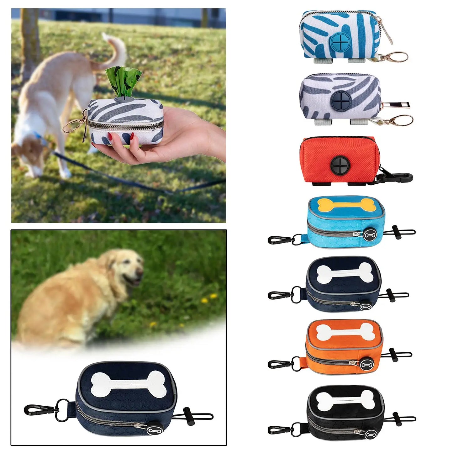 Dog Poop Bag Holder for Leash Pet Waste Bag Dispenser for Walking
