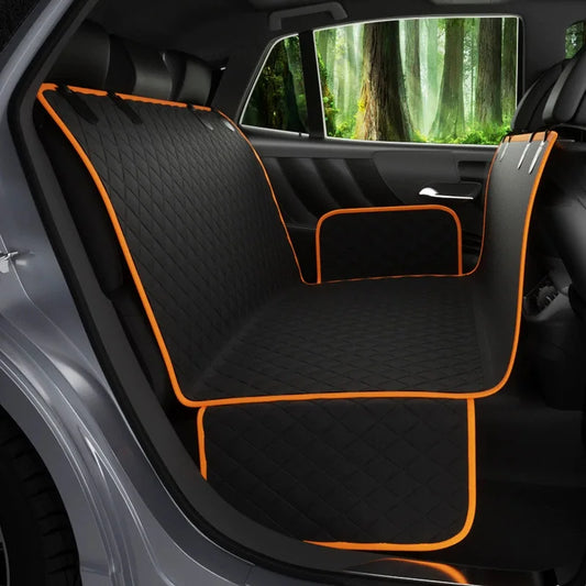 Dog Car Back Seat Cover Waterproof Quilted 600D Oxford Mesh Breathable Window Adjustable Buckle Straps for SUV Pet Travel Scratch Proof Dog Owners pet