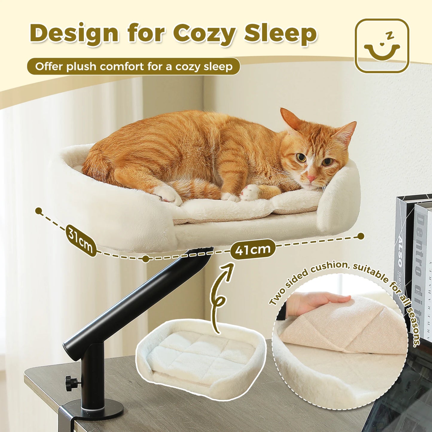 PAWZ Road Cat Desk Bed With 360 Degree Rotatable Stand