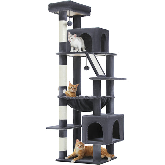 PAWZ Road Tall Cat Tree With Multiple Levels And Scratching Post