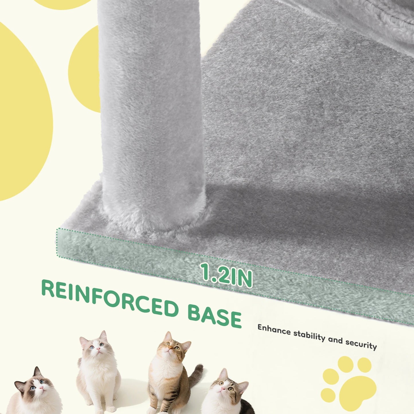 JHK Cat Tree Multi Cat Climbing Tower With Sisal Scratching Posts For Indoor Cat