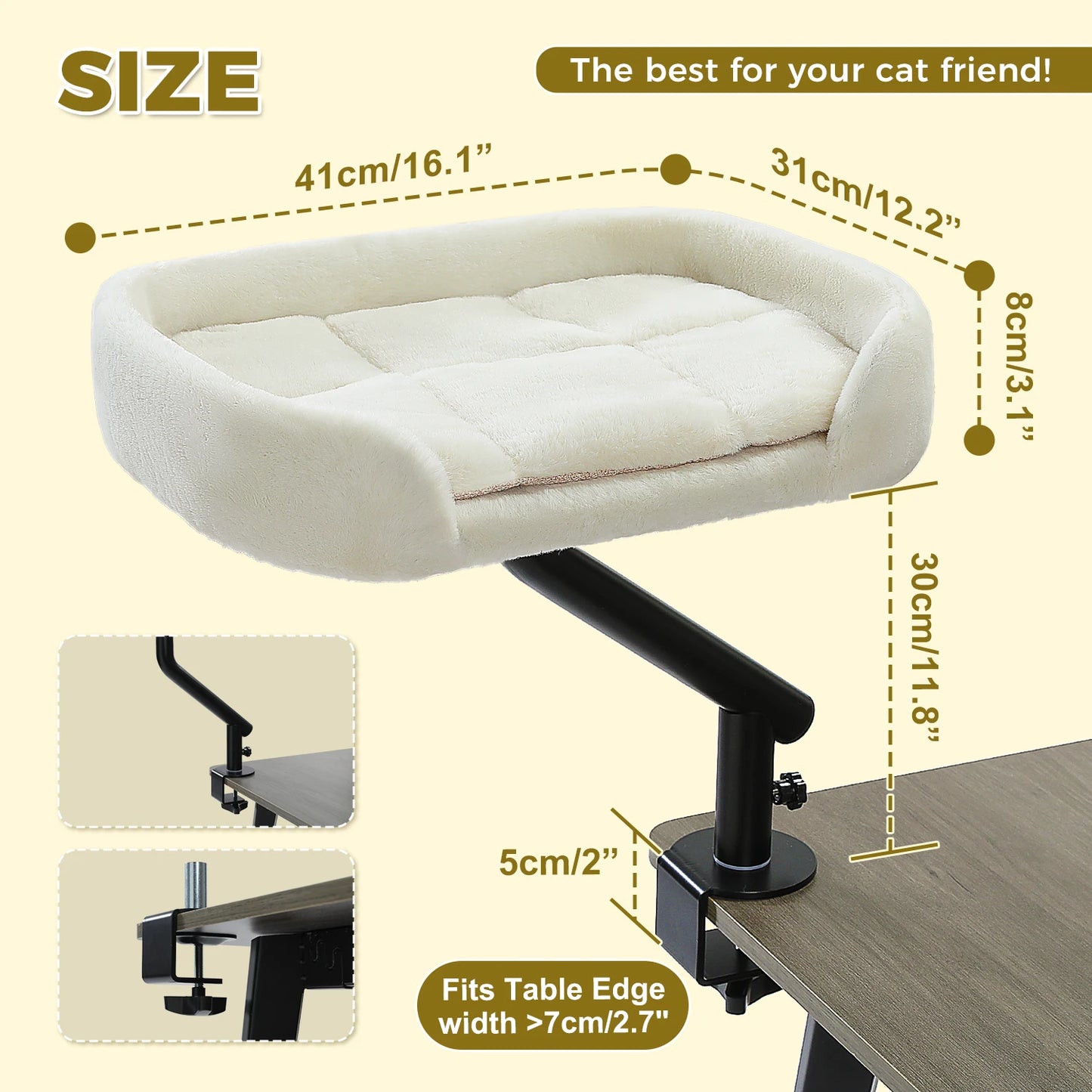 PAWZ Road Cat Desk Bed With 360 Degree Rotatable Stand