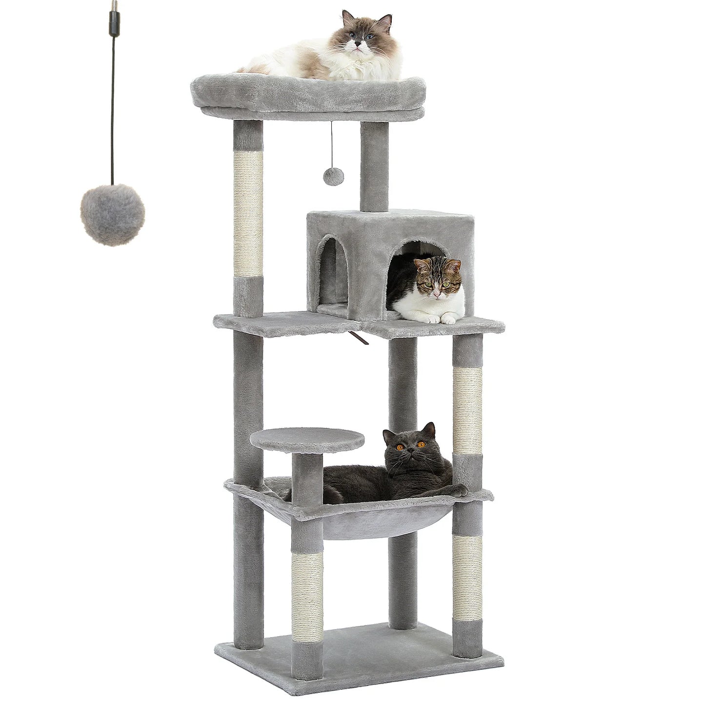 PAWZ Road 5-Level Cat Tree For Indoor Cats With Condo