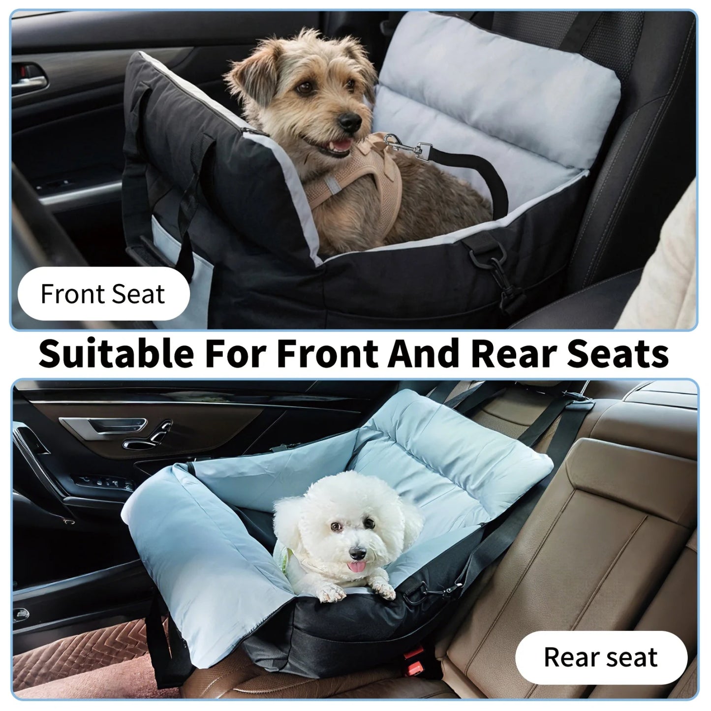 BINGOPAW Premium Dog Car Seat Booster With Safety Belt