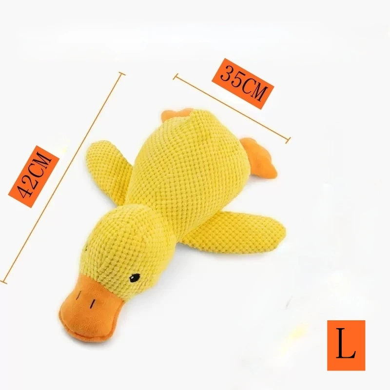 Duck Plush Squeaky Bite Resistant Dog Toy For Anxiety Relief