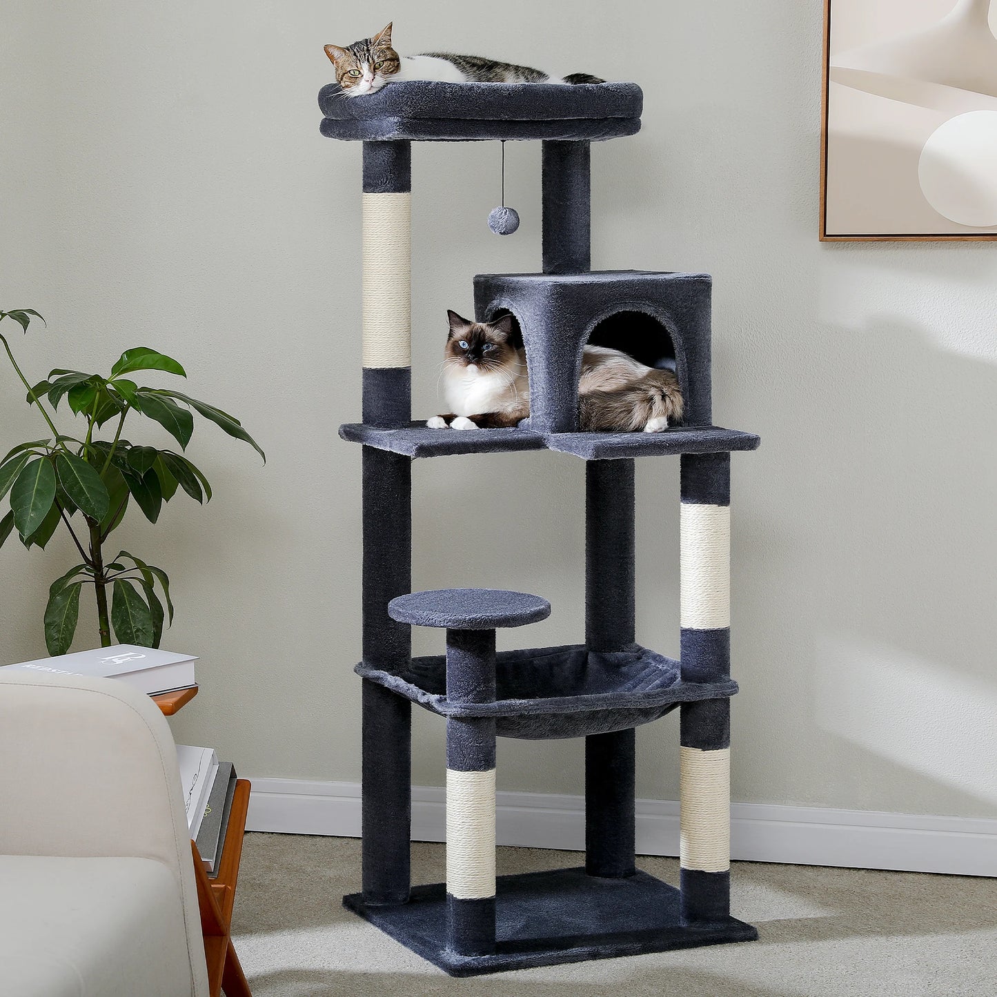 PAWZ Road 5-Level Cat Tree For Indoor Cats With Condo