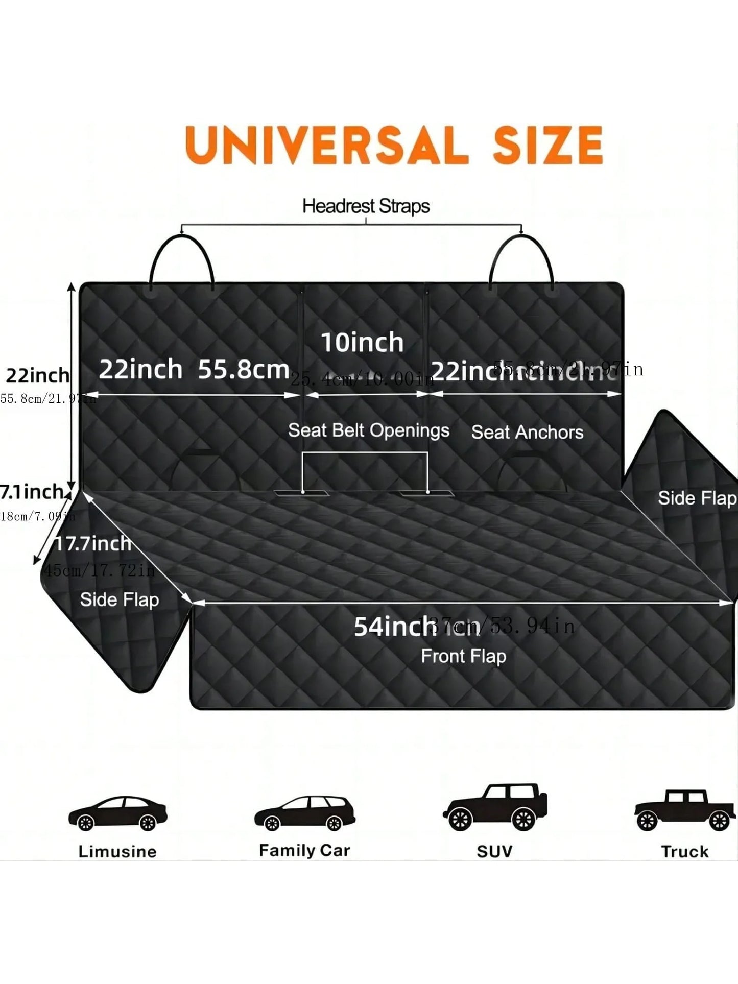Waterproof Dog Car Seat Cover Protector For Travel Armrest
