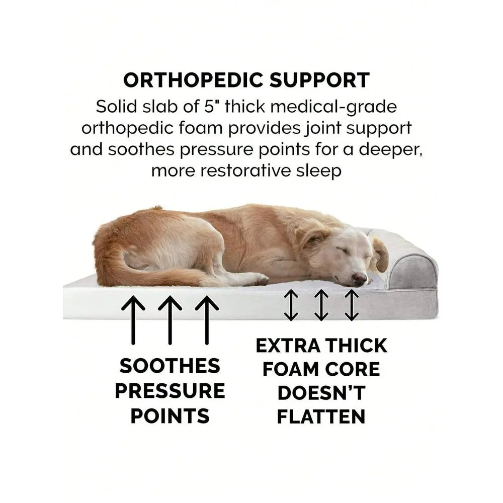Waterproof Memory Foam Dog Bed With Sides And Egg Crate