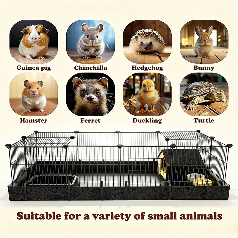 Modular DIY Small Animal Cage For Guinea Pigs Rabbits Cats