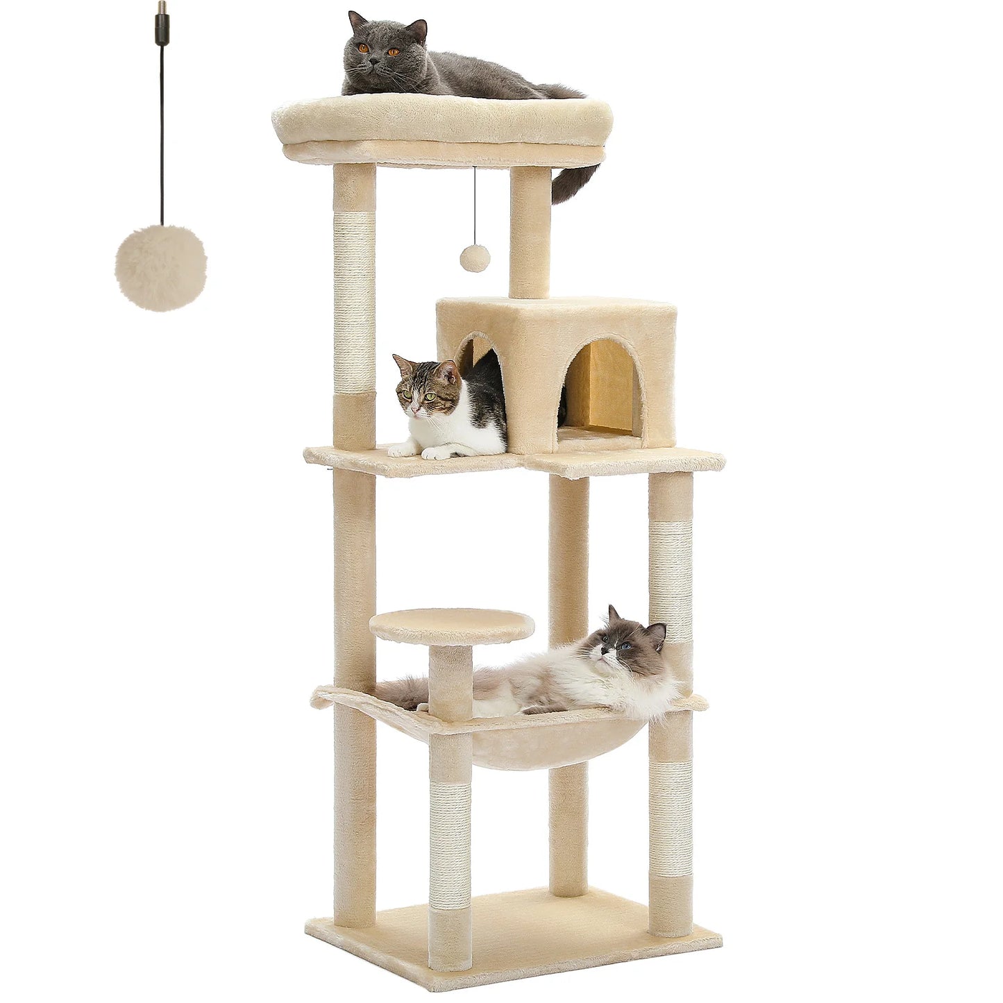 PAWZ Road 5-Level Cat Tree For Indoor Cats With Condo