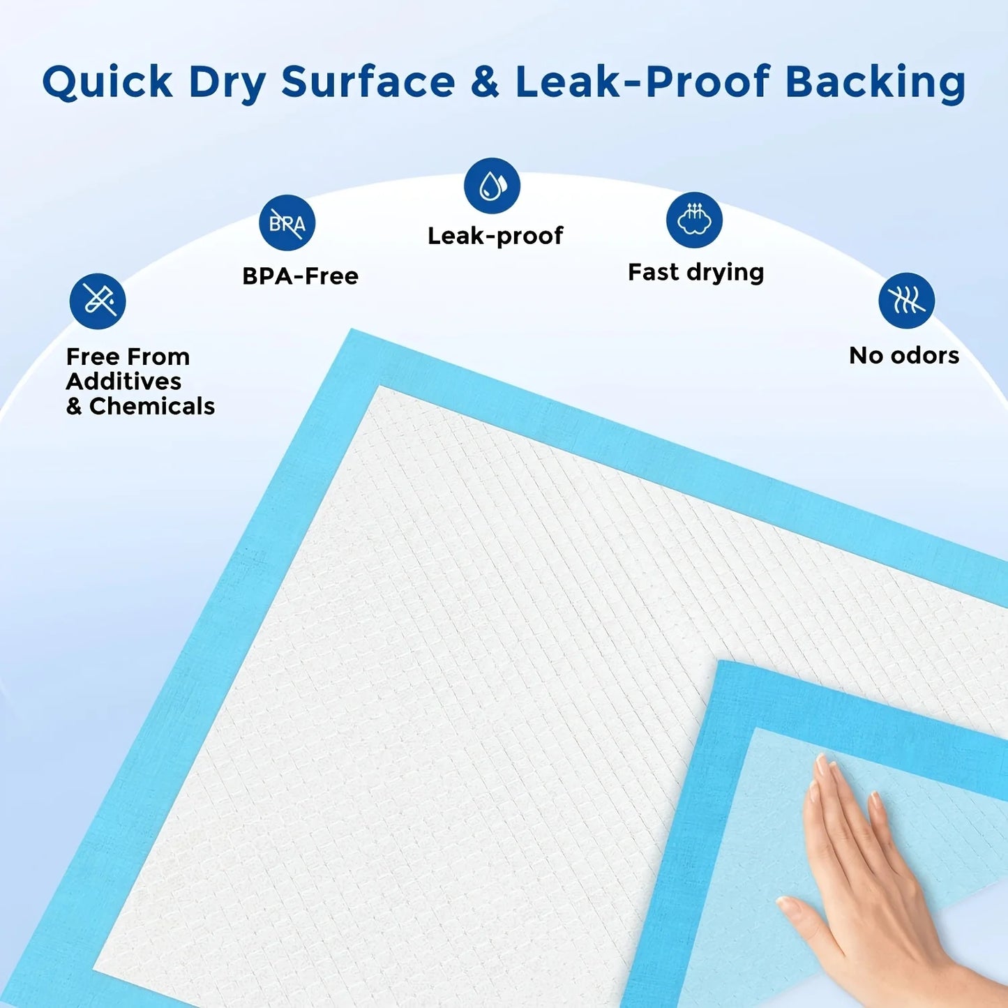 Extra Large Dog Pee Pad 33x49 Inches, Heavy-duty Thickened Layer Is Leak-proof, Super Absorbent And Quick-drying, Suitable For Toilet Training, 40pcs Thickened Disposable Potty Pads For Cats, Rabbits And Puppies Training Pads