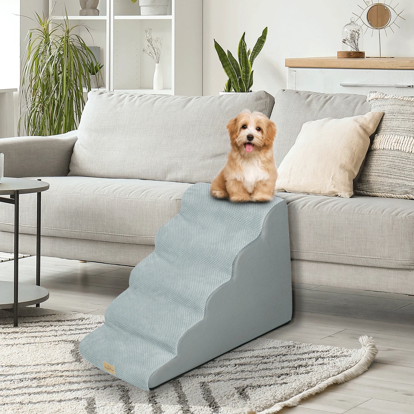Pet Training Stairs With Removable Cover, Non Slip Surface