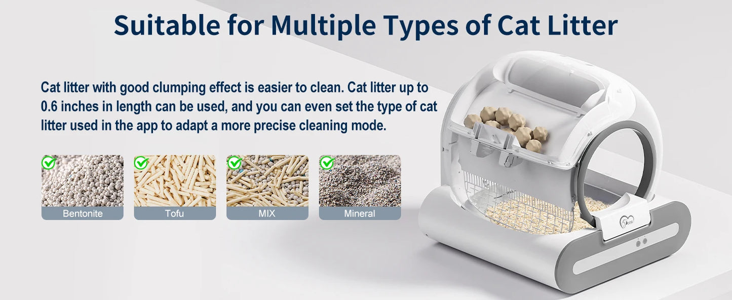 DOEL Self Cleaning Cat Litter Box With App Control