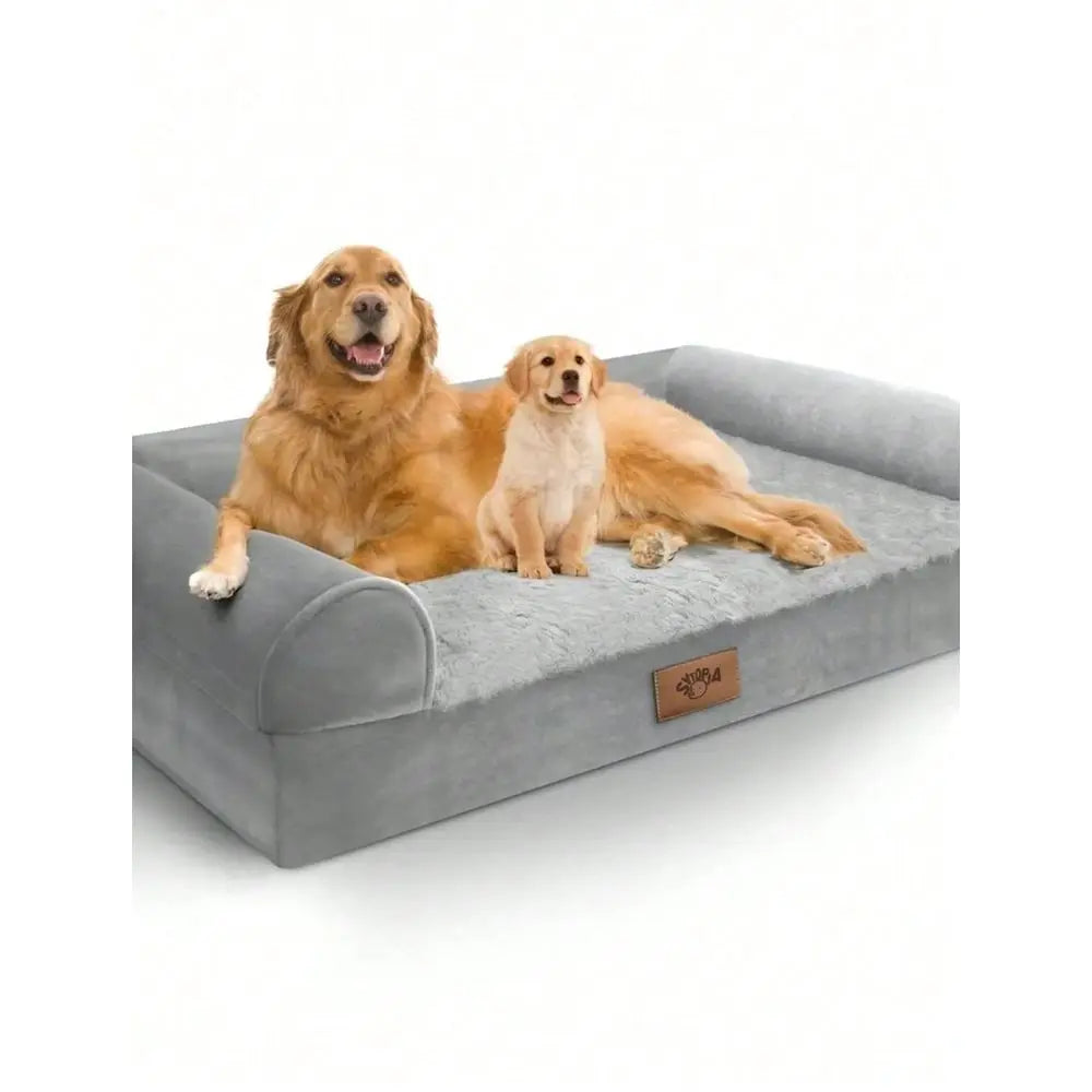 Waterproof Memory Foam Dog Bed With Sides And Egg Crate