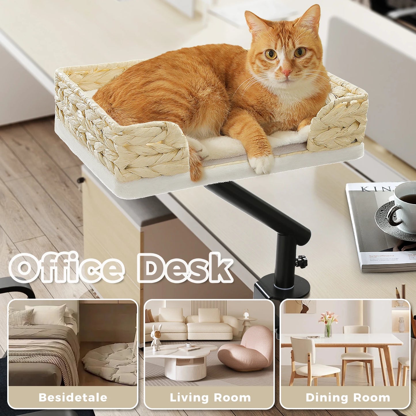 PAWZ Road Cat Desk Bed With 360 Degree Rotatable Stand