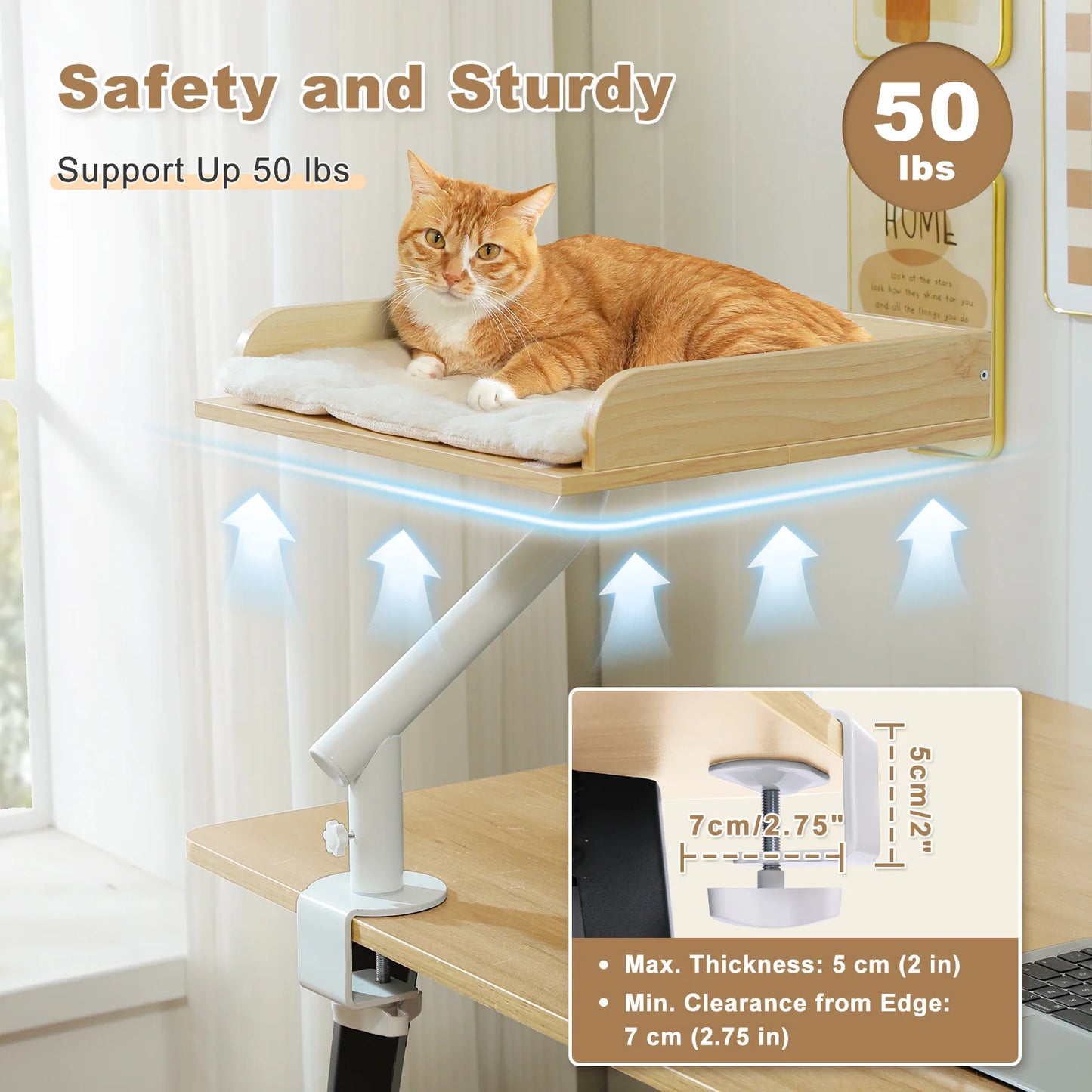 PAWZ Road Cat Desk Bed With 360 Degree Rotatable Stand