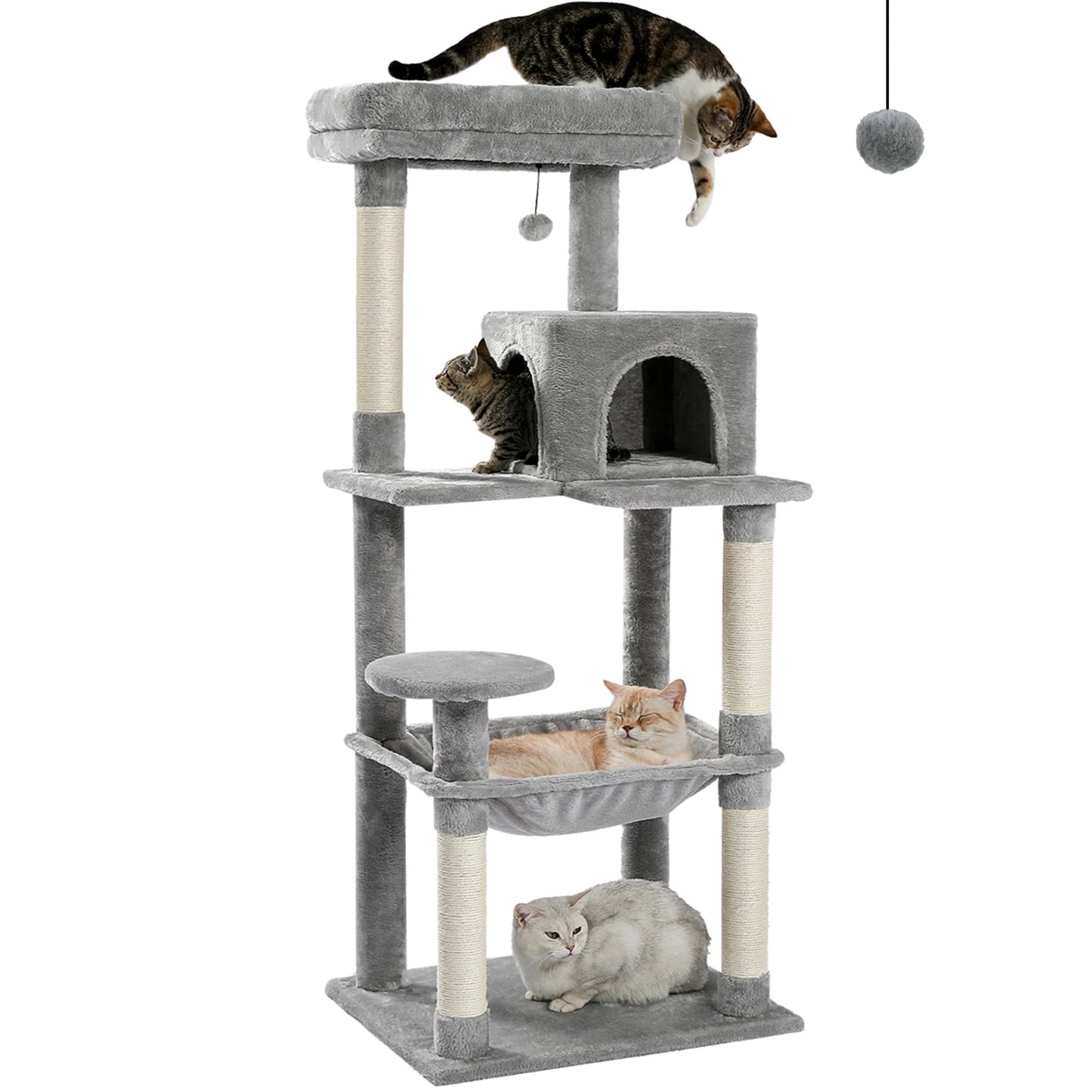 PAWZ Road 5-Level Cat Tree For Indoor Cats With Condo