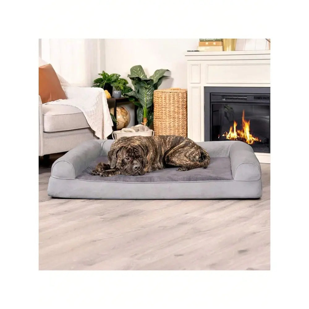 Waterproof Memory Foam Dog Bed With Sides And Egg Crate